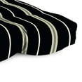 thumbnail image 4 of Jordan Manufacturing 3-Piece Platt Ink Black Stripe Tufted Outdoor Cushion Set with 1 Wicker Bench Cushion and 2 Wicker Seat Cushions, 4 of 12