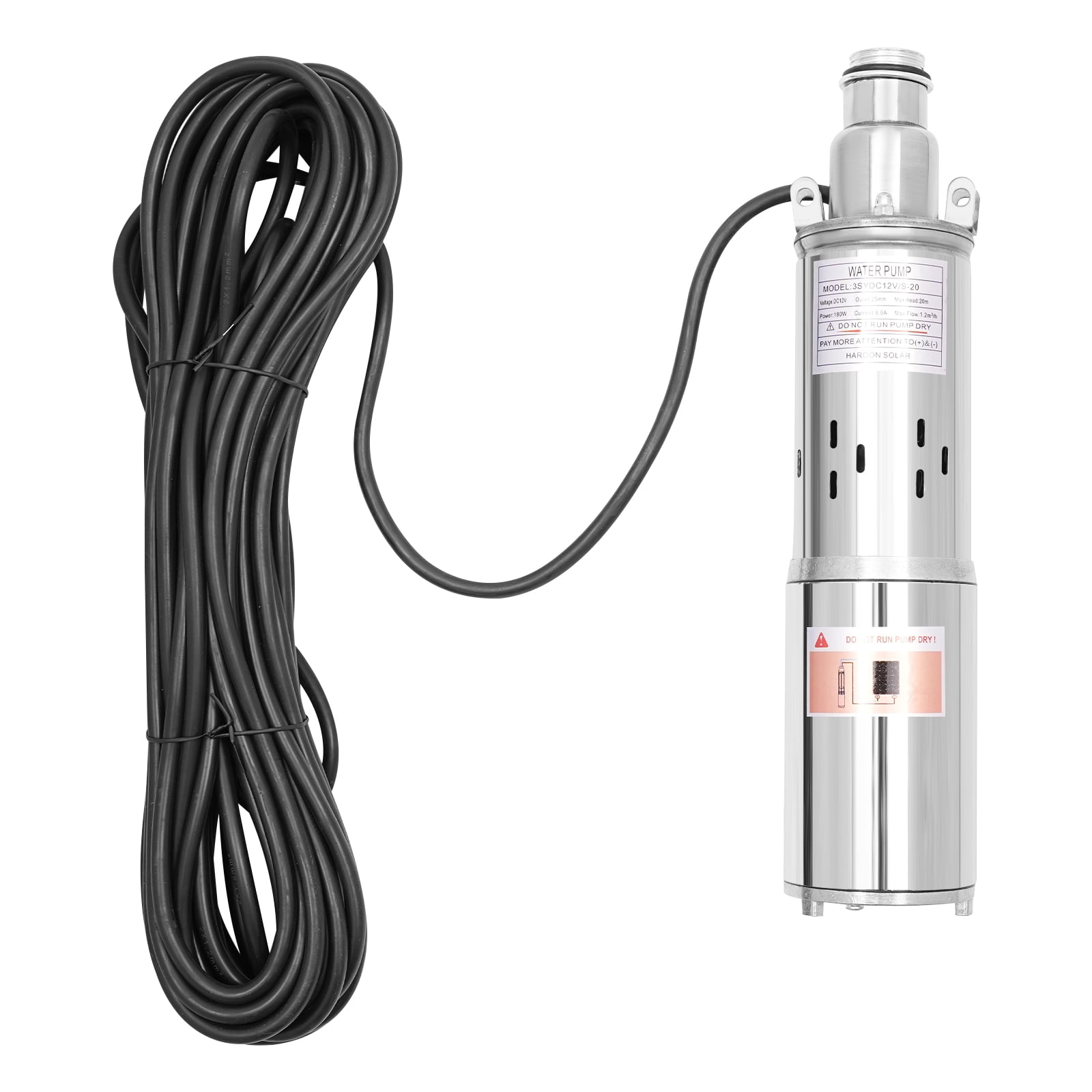 180W Stainless Steel Deep Well Submersible Pump, Stainless Steel Water Pump, Submersible High Pressure Water Well Pump