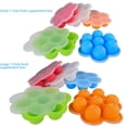 thumbnail image 2 of Gran caja de almacenamiento de silicona para bebés con 7 orificios y tapa, caja de alimentos complementarios con tapa, molde de hielo, caja de almacenamiento de bocadillos de silicona congelados, 2 of 5