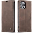 thumbnail image 1 of Funda de cuero tipo billetera para iPhone 13 Pro Max, funda plegable con soporte magnético, ranura para tarjetas, funda protectora para iPhone 13 Pro Max de 6,7 pulgadas, 1 of 6