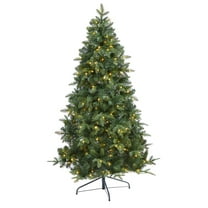 Nearly Natural 6ft. Grand Teton Spruce Flat Back Artificial Christmas Tree