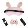 thumbnail image 2 of Unique Bargains 1 Pc Portable Rabbit Adjustable Eye Mask for Travel Pink Fleece, 2 of 3