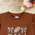 thumbnail image 5 of REgarm Toddler Girl Clothes Fall Winter Outfits for Girls Cute Print Sweatshirt + Flared Pants Set 2 Piece (Brown,5-6 Years), 5 of 7