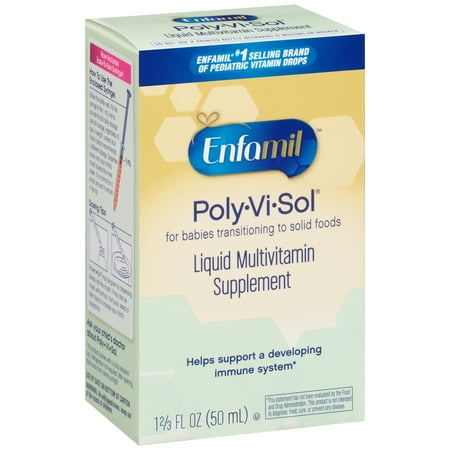 Enfamil Poly-Vi-Sol Liquid Multivitamin Supplement, 1.67 fl oz ...