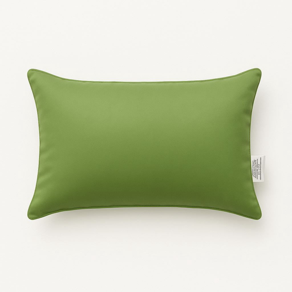 Lexi Green Rectangular Outdoor Throw Pillow （Set of 2)