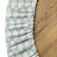thumbnail image 5 of Ambesonne White Fitted Round Tablecloth, Simple Maritime, 40"- 44" Diameter, Turquoise Cream, 5 of 5