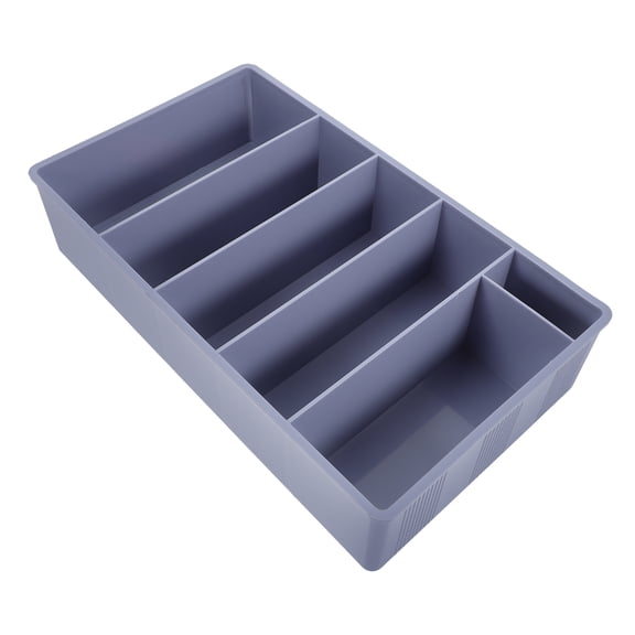 LOLIPPYY Multi-Grid Cash Drawer Organizer Grey Coin and Bill Storage for Retail