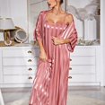 thumbnail image 5 of iHPH7 Silk Nightgown and Robe Set Pajama Sets for Women 2 Piece Long Nightgowns for Women Robe Sets for Women's Sleepwear, A L, 5 of 8