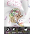 thumbnail image 7 of Easter Cloth Napkins Set of 6 Reusable Dinner Napkins, Spring Tulip Floral Rabbits Butterfly Pastoral Cocktail Napkin Washable Table Napkins for Wedding/Holiday Party/Baby Shower 20"x20", 7 of 7