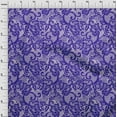 thumbnail image 4 of oneOone Rayon Dark Purple Fabric Lace Floral Sewing Craft Projects Fabric Prints By Yard 56 Inch Wide, 4 of 5