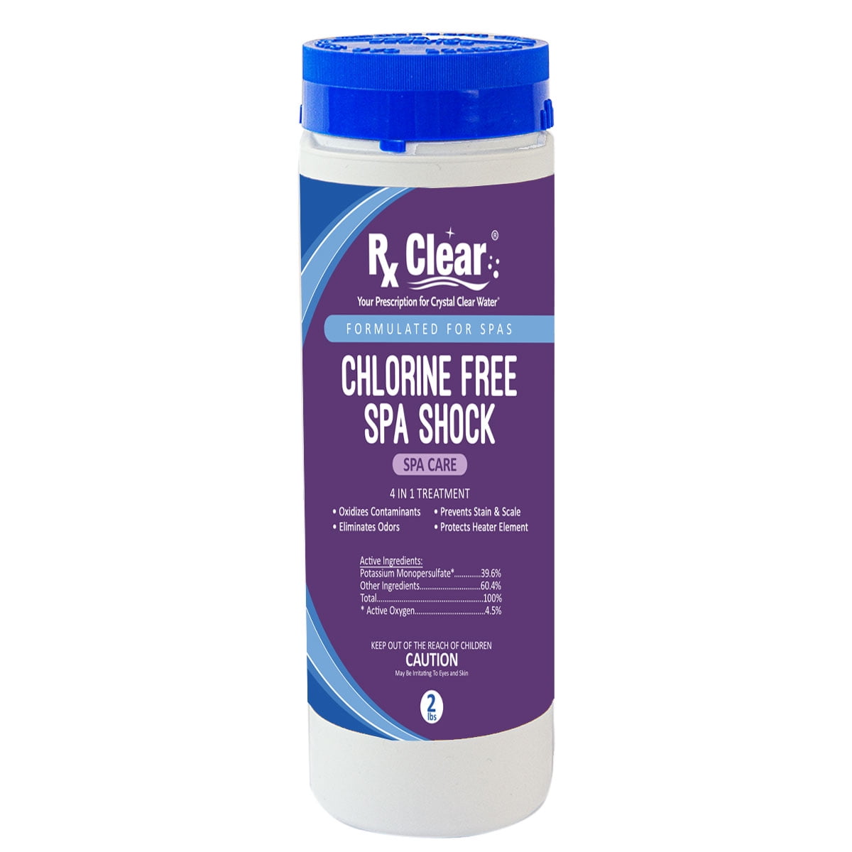 Rx Clear Chlorine Free Spa Shock 4 In 1 Treatment