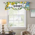 thumbnail image 6 of Summer Lemon Tie Up Valances Curtain, Adjustable Kitchen Watercolor Oceans Blue Shells Starfish Flower Farmhouse Valances for Windows Decor, Rod Pocket Short Curtains Set for Bedroom/Bathroom 60"x18", 6 of 9