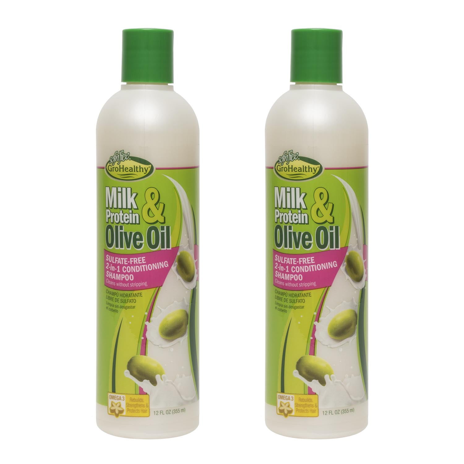 Sofn'Free Milk & Olive Oil Sulphate Free 2in1 Conditioning Shampoo