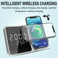 thumbnail image 3 of Magnetic Wireless Charger,Wireless Charging Station, 3 in 1 Fast Safe Charger Stand,15W Dimmable Digital LED Display Time Temperature and Alarm Clock Function,Perfect Desk Decor,White, 3 of 9