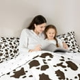 thumbnail image 5 of Castle Fairy Brown White Cow Print Full Size Comforter Sets 3-Piece for Teens Boys Girls,Farmhouse Animal Bedding Comforter Set,Vintage Aesthetic Lightweight Bedding Sets,Microfiber Bedroom Decor, 5 of 8