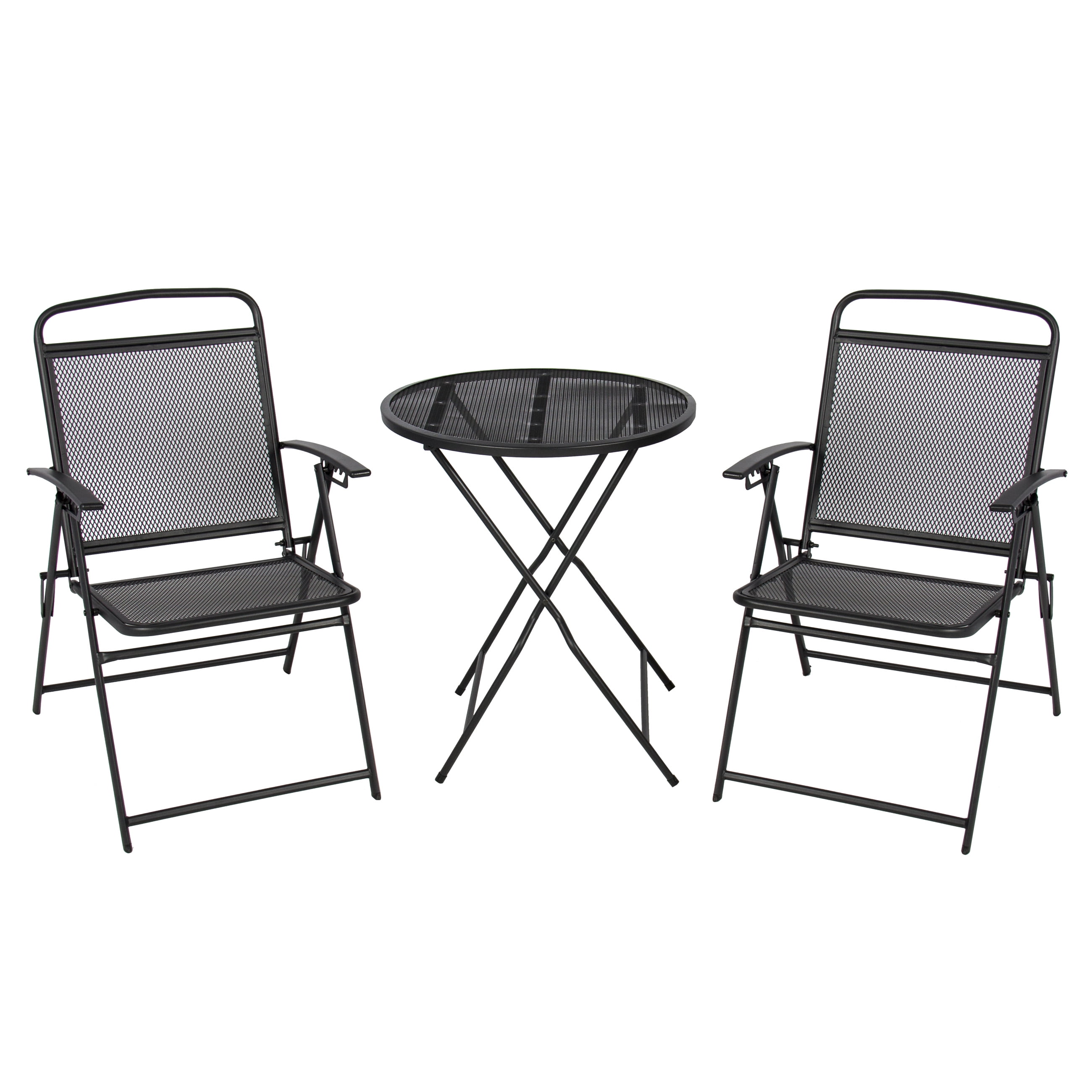 Best Choice Products 3 Piece Foldable Compact Outdoor Bistro Set Best Choice Products 3 Piece Foldable Compact Outdoor Bistro Set Black