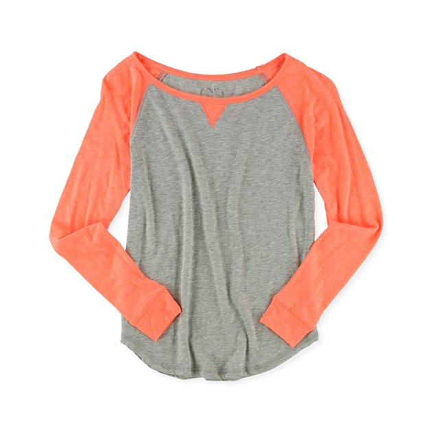 Camiseta Raglan Tee Pijama para Dormir Aeropostale Naranja Mediano