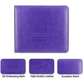 thumbnail image 5 of Car Registration and Insurance Holder, Leather Registration and Insurance Card Holder, Vehicle Glove Box Organizer - For Documents, Cards, License (Purple) Purple, 5 of 5
