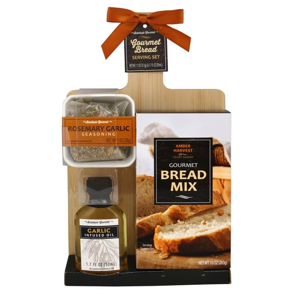 Bread Mix Gift Set with Serving Board by Amber Harvest - 11oz, 1.7 fl oz