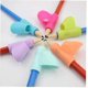 thumbnail image 4 of 1pc Pencils Handle The Right Hand Helps Children Learn To Hold The Pen And Write Posture Correction Pencil Grips Loops Random Color, 4 of 5