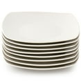 thumbnail image 2 of Gibson Home Zen Buffetware 8 Piece 7in Stoneware Dessert Plate Set in White, 2 of 5