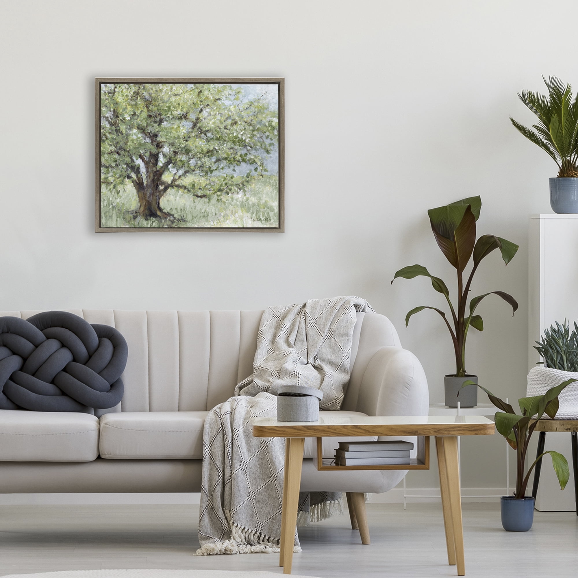 Stupell Industries Summer Oak Splendor Landscape Brown Framed Floater Canvas Wall Art, design by Lanie Loreth