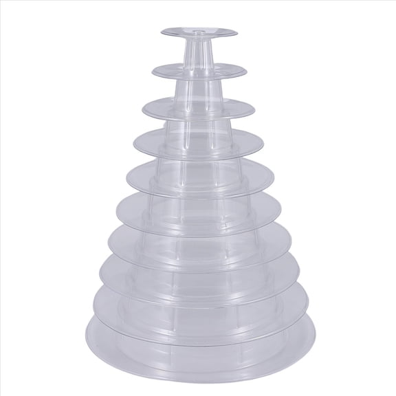 10 Tier Cupcake Holder Stand Round Macaron Tower Stand Clear Cake Display Rack for Wedding Birthday Party Decor