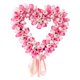 thumbnail image 3 of Corona rosa en forma de corazón para puerta de entrada, ideal para colgar en primavera y verano, ideal para decorar el interior de la casa o las vacac, 3 of 8