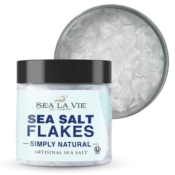 Sea La Vie Artisanal Sea Salt Flakes, Handcrafted Gourmet Finishing Salt, Kosher, Natural, 3.5 oz