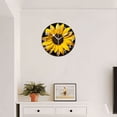 thumbnail image 4 of Non-Ticking Silent Wall Clocks Battery Operated Clock Modern Decor Wall Clocks for Bedroom,Bathroom,Kitchen-Sunflower With Vibrant Yellow Petals And Dark Center(14inch), 4 of 4