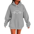 thumbnail image 2 of Fewfanhot Women's Fashion Hoodies & Sweatshirts Graphic Hoodies Drawstring Long Sleeve Sweatshirt with Pocket Pullover, 2 of 6