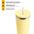 thumbnail image 3 of RTIC 28 oz Ceramic Lined Everyday Tumbler, Spill-Resistant Straw Lid, Sunlight, 3 of 7