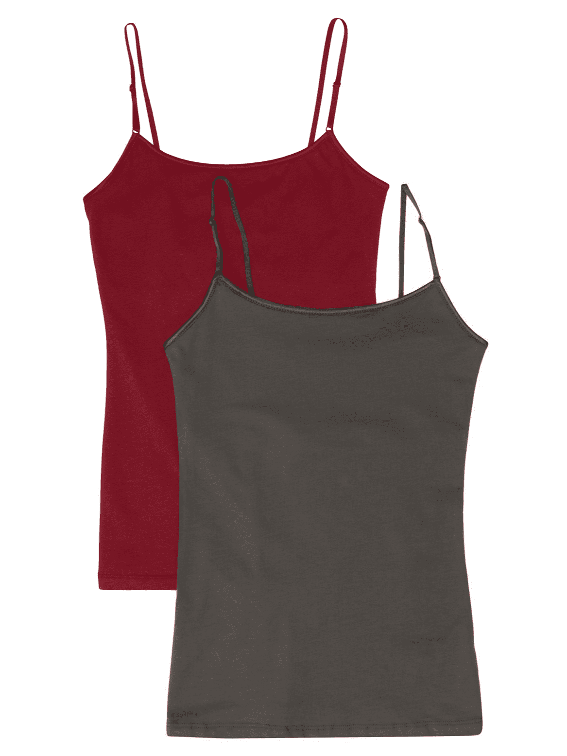 Simlu Women Plus Size Cami Built in Shelf Bra Adjustable Spaghetti