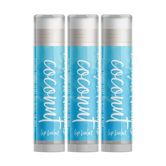 Delight Naturals Coconut Lip Balm - 3 Pack