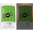 thumbnail image 2 of Caroline's Treasures BB9110CNL Halloween Bat Green Stripes Ceramic Night Light, 6x4x3", multicolor, 2 of 2