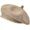 Beige, variant on Beret Hat for Women, French Style Beanie Winter Fashion Warm Wool Lining Knit Cap