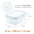 thumbnail image 3 of LocknLock 12-Ounce Warp-Stain-Odor Resistant Purely Better Rectangular Food Storage Container with Divider, 3 of 6