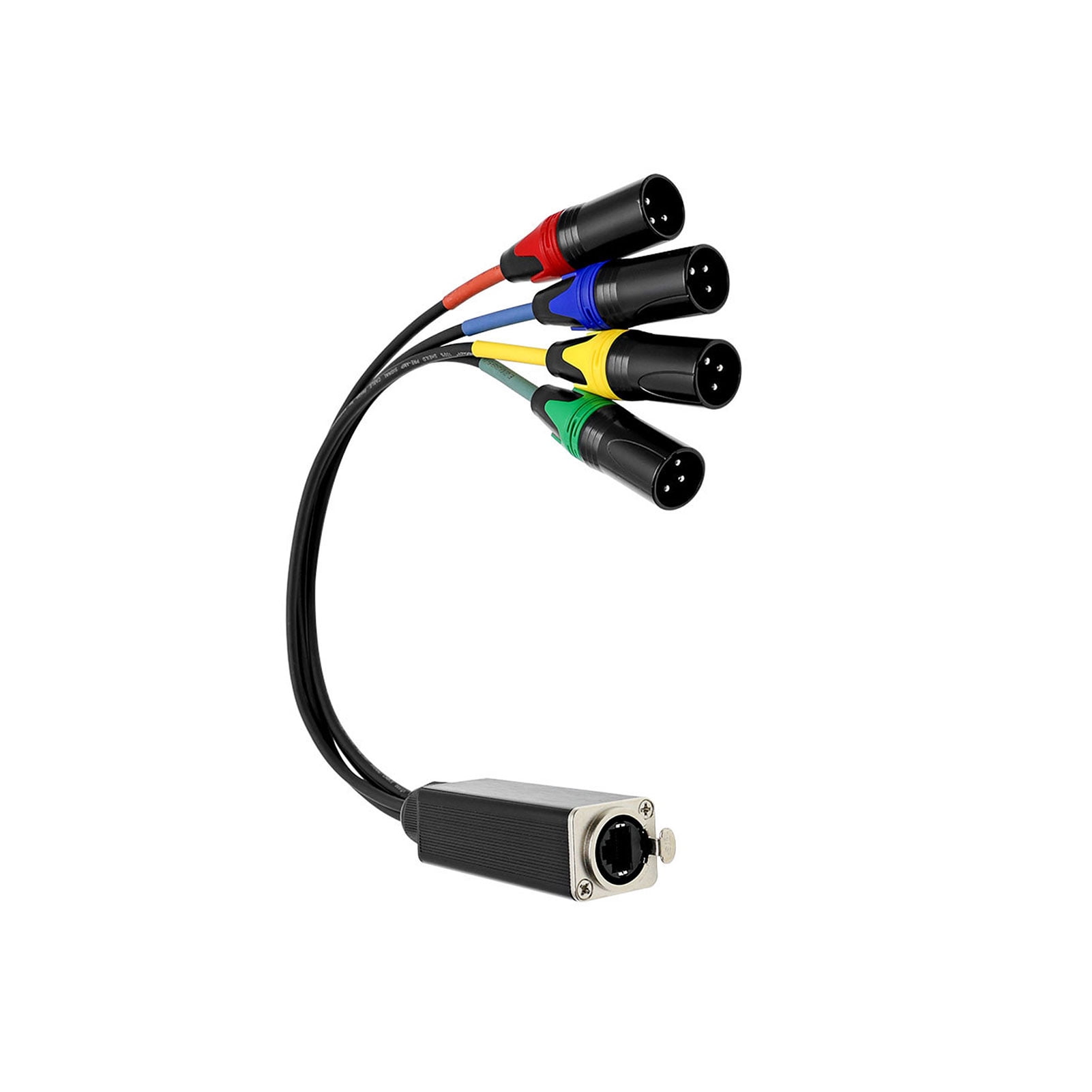 Guitar 4 Channel XLR RJ45 Sound Extender Cable Metal Case 328ft Transmission Balanced Signal for Studio Recording Stage Equipment