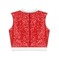 thumbnail image 4 of CHICTRY Kids Boys Girls Sequins Sleeveless Open Front Jacket Coat Christmas Elf Top Red 6, 4 of 5