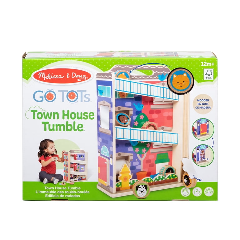 Melissa & Doug GO Tots Wooden Town House Tumble, 6 Disks photo 3