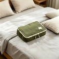 thumbnail image 6 of Nylon Luggage Packing Cube Large Size, Waterproof Travel Organizer Pouch with Zipper, Clothing Storage Bag for Suitcase Travel Home, Green, 14.5x9x4.3 Inches, 6 of 6