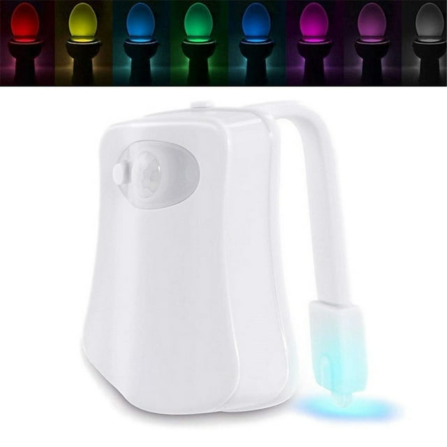 Volkmi 1 ABS Bathroom Smart LED Night Light, On/Off Activated Body Motion Sensing Light, 8 Colors, Passive Infrared, Decorative 8 Colors