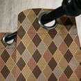thumbnail image 2 of Ambesonne Earth Tones Grommet Curtain Single Panel, Lozenge Pattern, 50"x60", Brown Yellow, 2 of 5