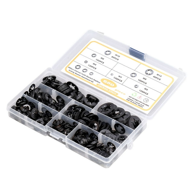 Starlock Rondelles, 680 Pcs Rondelles Starlock Dents Internes Plates Rondelles de Dents Internes Innovation Moderne