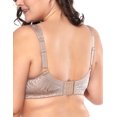 thumbnail image 4 of Deyllo Women's Non Padded Wireless Plus Size Full Coverage Minimizer Bra, Toffee 44H, 4 of 9