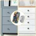 thumbnail image 4 of 4 Pieces Set Drawer Pulls Handle Square Wardrobe Cabinet Knobs with Stainless Steel Screws Furniture Kitchen Decor, 4 of 5