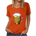 thumbnail image 1 of Blusa de mujer Oktoberfest Camiseta de cuello redondo Estampado de verano Jersey de manga corta Camiseta de mujer para hombre Tops Camisa Pompotops  hfajkhk136027, 1 of 5