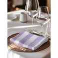 thumbnail image 6 of Purple Striped Cloth Napkins Set of 8 Reusable Dinner Napkins, Farmhouse Vintage Stripes Cocktail Napkin Washable Table Napkins for Wedding/Holiday Party/Baby Shower 20"x20", 6 of 7