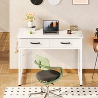32" Casacomoda Writing Desk w/ 2 Fabric Drawers (White) only