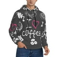 thumbnail image 2 of Sikiie I Love Coffee Men's Hoodie, Essentials Hoodie, Sweatshirt, Pullover Hooded Sweatshirt for Men-Small, 2 of 7